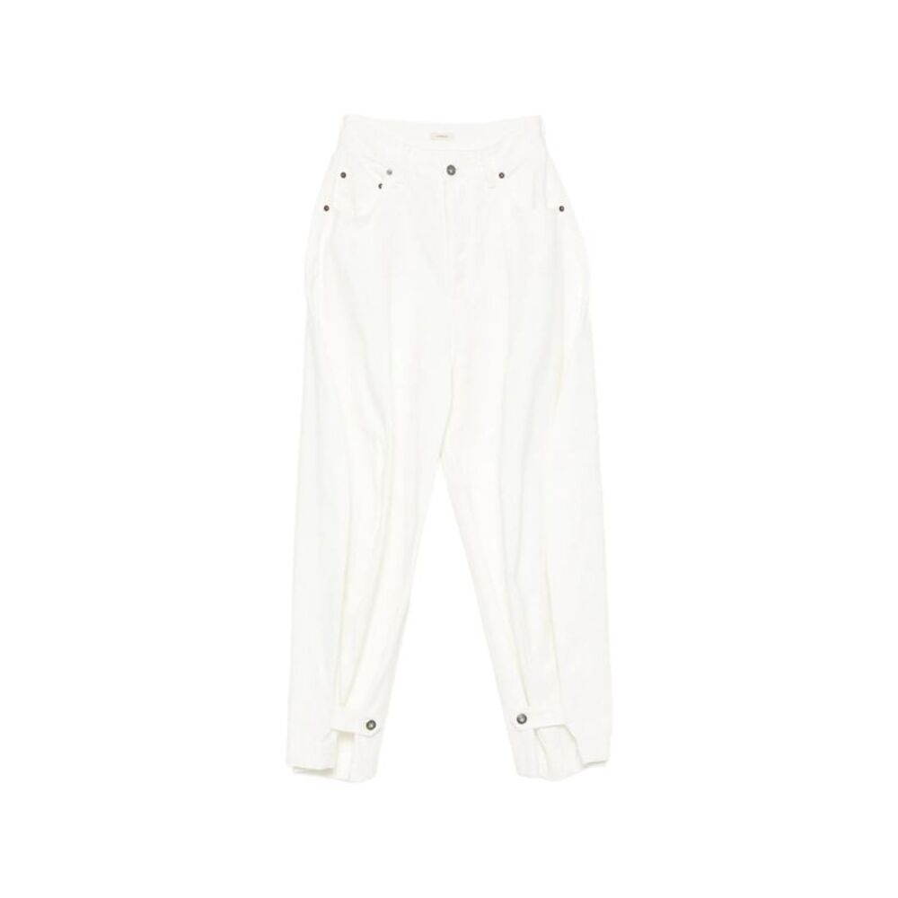 Lamrons White Denim - Tapered Jeans Women